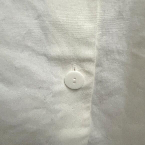 Eileen Fisher white shirt banded collar button front lomg sleeve 1x - Picture 3 of 8